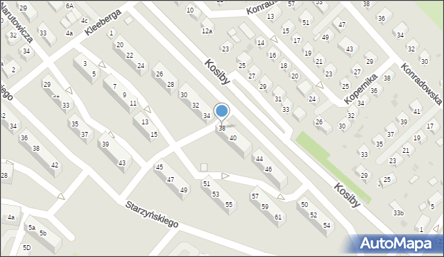 Bolesławiec, Kosiby Bronisława, 38, mapa Bolesławca