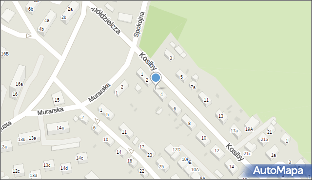 Bolesławiec, Kosiby Bronisława, 4a, mapa Bolesławca