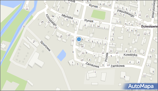 Bolesławiec, Kowalska, 16, mapa Bolesławca