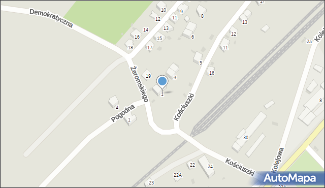Bolków, Kościuszki Tadeusza, gen., 1, mapa Bolków