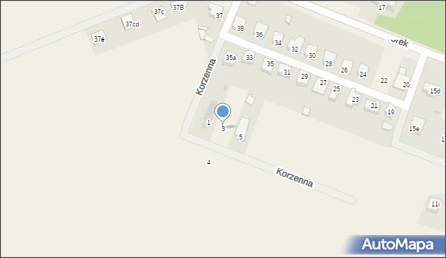 Borek, Korzenna, 3, mapa Borek