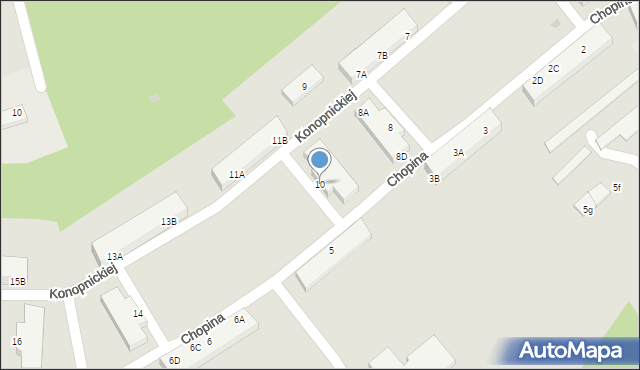 Borne Sulinowo, Konopnickiej Marii, 10, mapa Borne Sulinowo