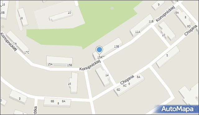 Borne Sulinowo, Konopnickiej Marii, 13A, mapa Borne Sulinowo