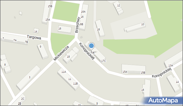 Borne Sulinowo, Konopnickiej Marii, 17A, mapa Borne Sulinowo