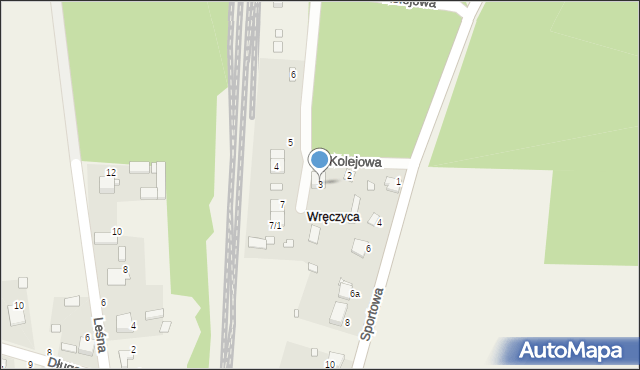 Borowe, Kolejowa, 3, mapa Borowe