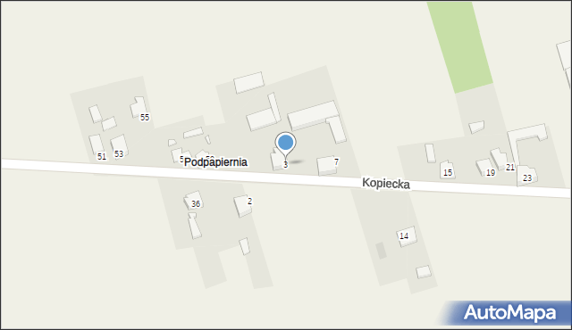 Borowianka, Kopiecka, 3, mapa Borowianka