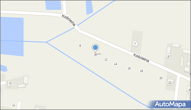 Borowie, Kościelna, 10, mapa Borowie