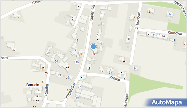Borucin, Kopernika Mikołaja, 11, mapa Borucin