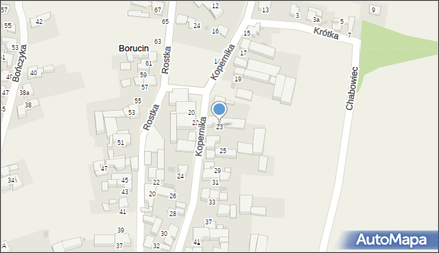 Borucin, Kopernika Mikołaja, 23, mapa Borucin