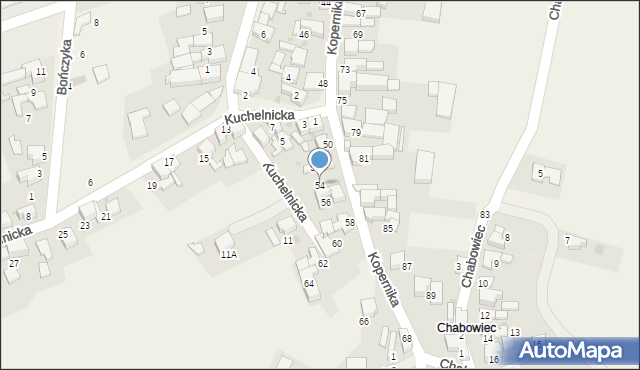 Borucin, Kopernika Mikołaja, 54, mapa Borucin