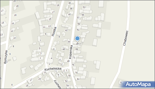 Borucin, Kopernika Mikołaja, 67, mapa Borucin