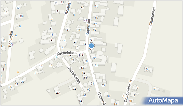 Borucin, Kopernika Mikołaja, 77, mapa Borucin