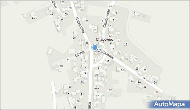 Borucin, Kopernika Mikołaja, 91a, mapa Borucin