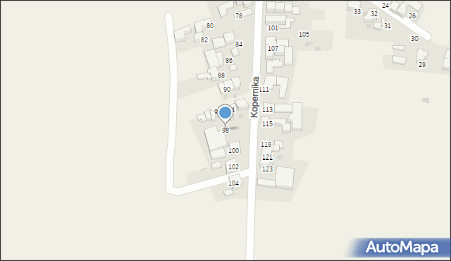 Borucin, Kopernika Mikołaja, 98, mapa Borucin