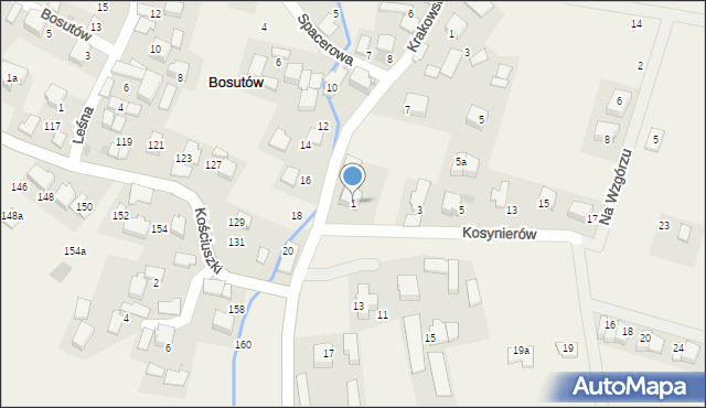 Bosutów, Kosynierów, 1, mapa Bosutów