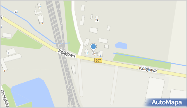 Braniewo, Kolejowa, 1A, mapa Braniewo