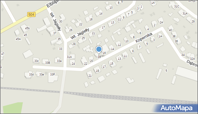 Braniewo, Kopernika Mikołaja, 18, mapa Braniewo