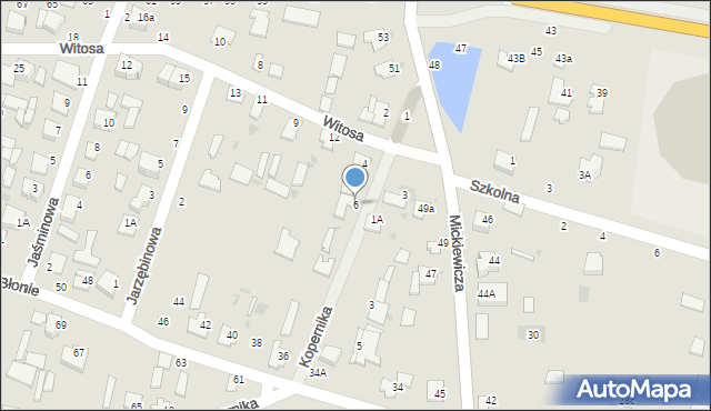 Brańsk, Kopernika Mikołaja, 6, mapa Brańsk