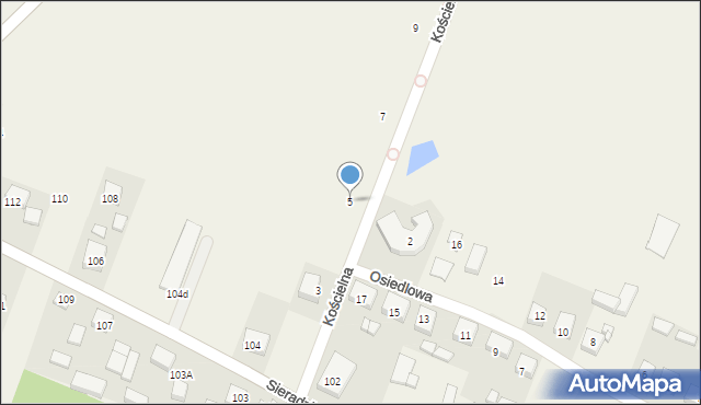 Brąszewice, Kościelna, 5, mapa Brąszewice