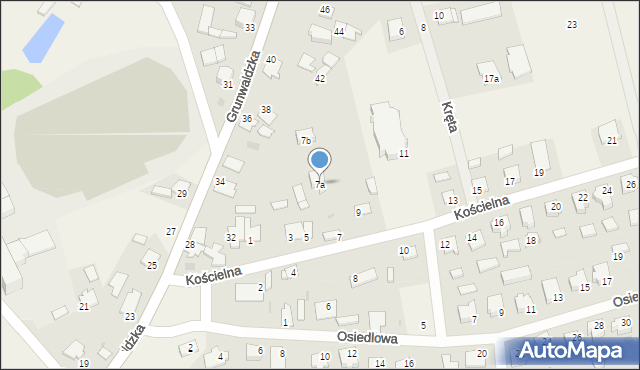 Bratian, Kościelna, 7a, mapa Bratian