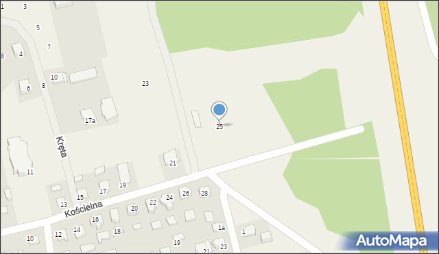 Bratian, Kościelna, 25, mapa Bratian