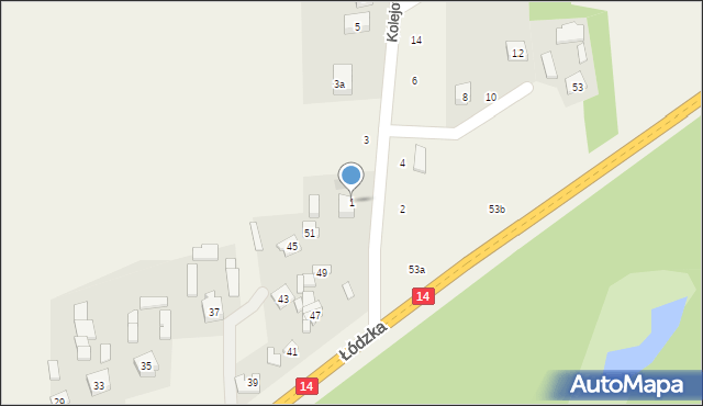 Bratoszewice, Kolejowa, 1, mapa Bratoszewice