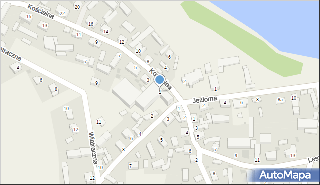 Brenno, Kościelna, 1, mapa Brenno
