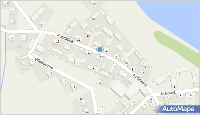 Brenno, Kościelna, 9, mapa Brenno