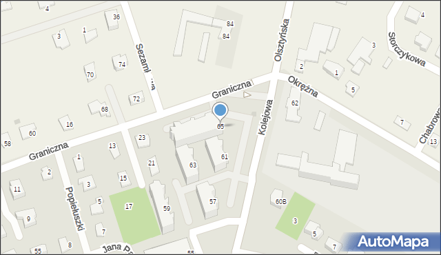 Brodnica, Kolejowa, 65, mapa Brodnica