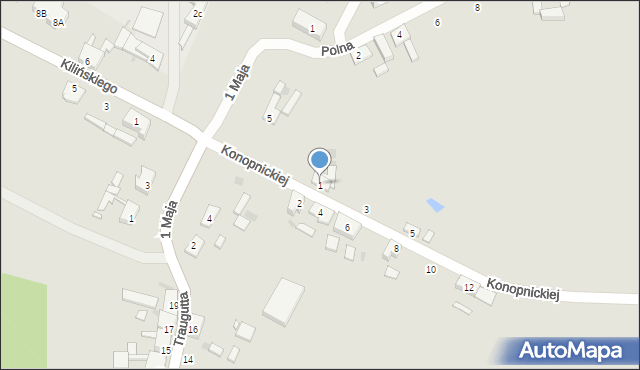 Brody, Konopnickiej Marii, 1, mapa Brody