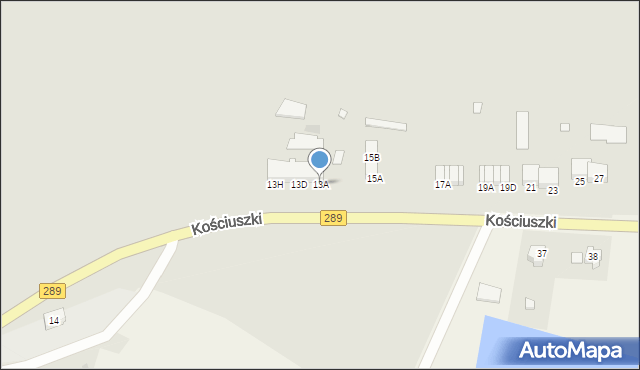 Brody, Kościuszki Tadeusza, gen., 13A, mapa Brody