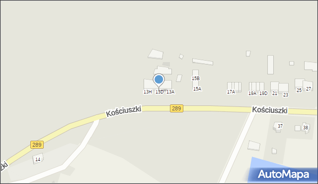 Brody, Kościuszki Tadeusza, gen., 13D, mapa Brody