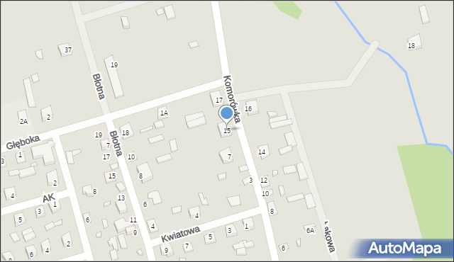 Brok, Komorówka, 15, mapa Brok