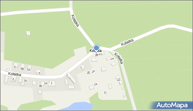 Bronków, Kołatka, 1B, mapa Bronków