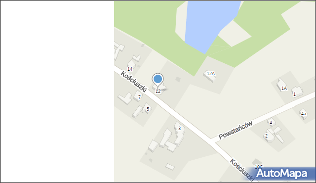 Bronowice, Kościuszki Tadeusza, gen., 12, mapa Bronowice