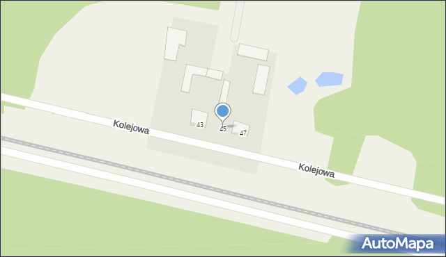 Broszków, Kolejowa, 45, mapa Broszków