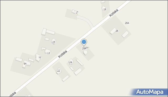 Brudzew, Kolska, 24A, mapa Brudzew