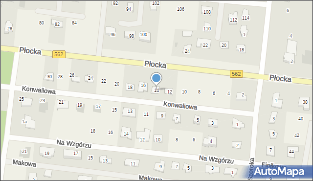 Brwilno, Konwaliowa, 14, mapa Brwilno