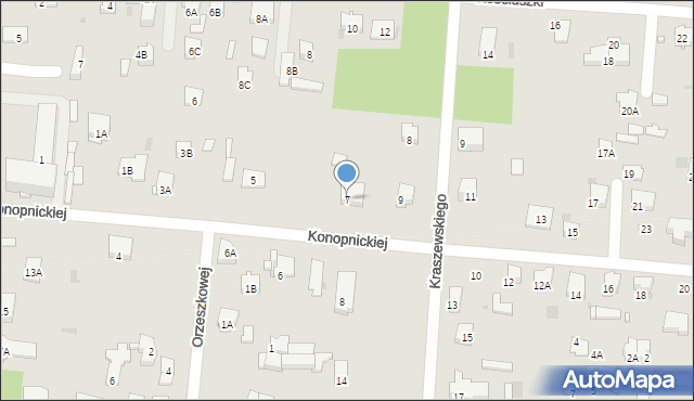 Brwinów, Konopnickiej Marii, 7, mapa Brwinów