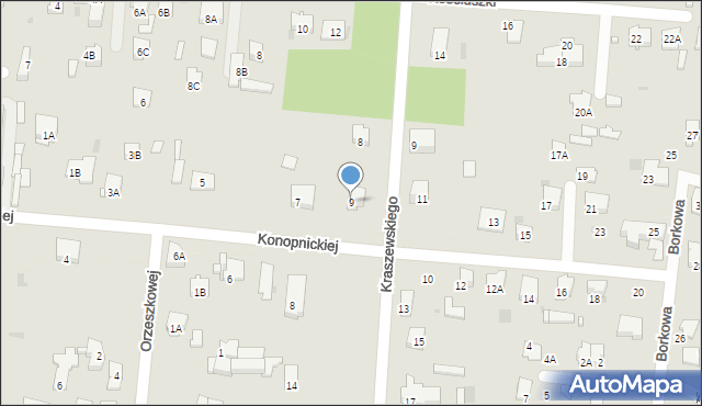 Brwinów, Konopnickiej Marii, 9, mapa Brwinów