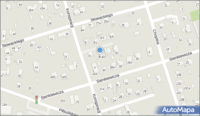 Brwinów, Konspiracji, 6/2, mapa Brwinów