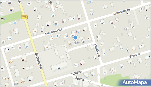 Brwinów, Kościelna, 5B, mapa Brwinów