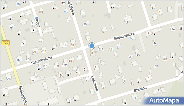 Brwinów, Kościelna, 8, mapa Brwinów