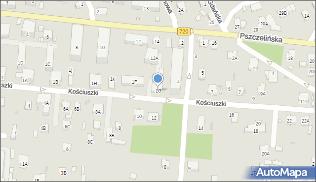 Brwinów, Kościuszki Tadeusza, gen., 1G, mapa Brwinów