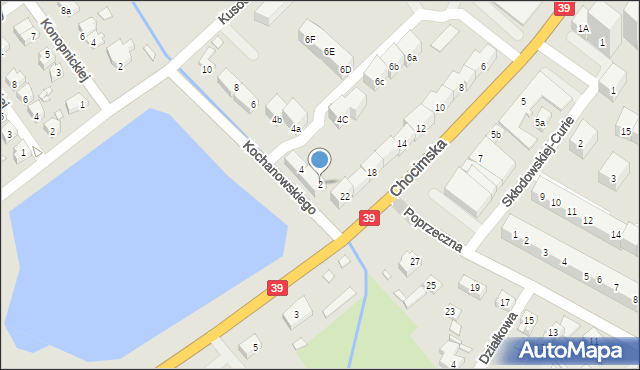 Brzeg, Kochanowskiego Jana, 2, mapa Brzeg
