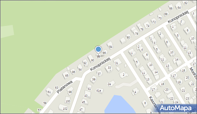Brzeg, Konopnickiej Marii, 88, mapa Brzeg