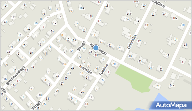 Brzeg, Korfantego Wojciecha, 18, mapa Brzeg