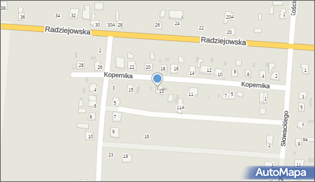 Brześć Kujawski, Kopernika Mikołaja, 13a, mapa Brześć Kujawski