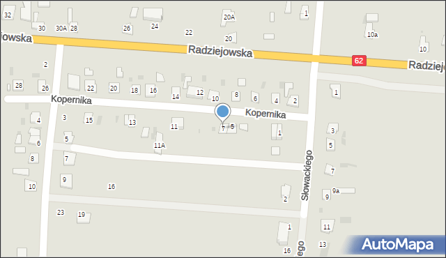 Brześć Kujawski, Kopernika Mikołaja, 7, mapa Brześć Kujawski