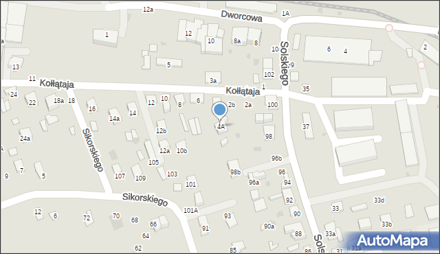 Brzesko, Kołłątaja Hugona, 4A, mapa Brzesko